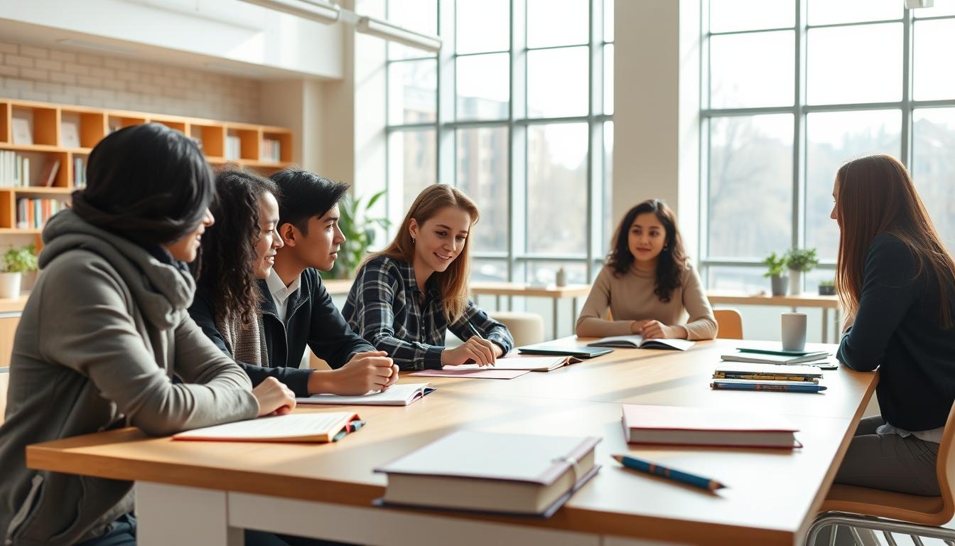 Structured study materials and learning resources on a desk